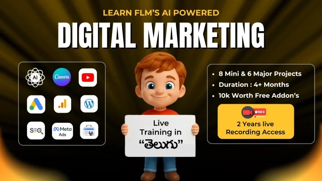 Digital Marketing Course In telugu | FLM | Frontlines Edutech