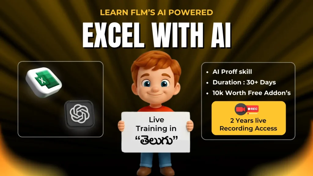 Excel with ai Course in telugu | Frontlines Edutech