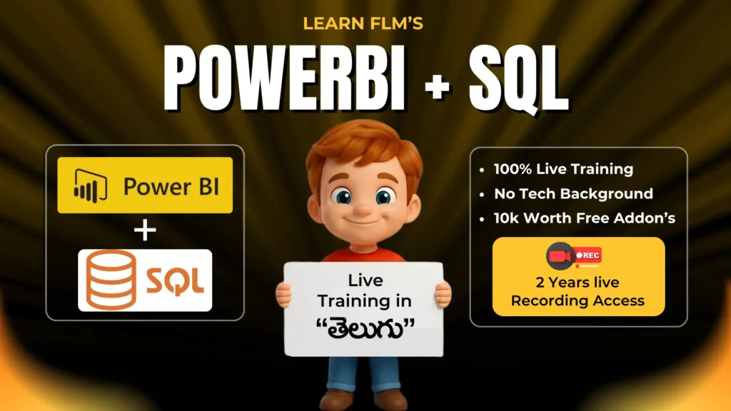 Power Bi SQL Course In telugu | FLM | Frontlines edutech