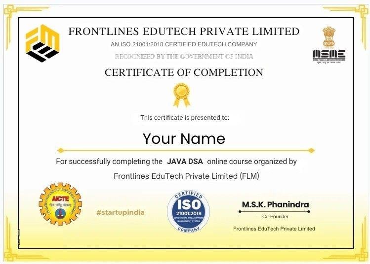 java with dsa certificate