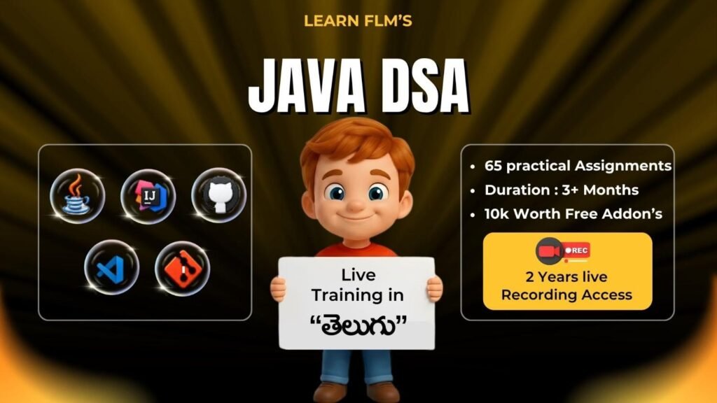 java with dsa course in telugu | flm | frontlines edutech