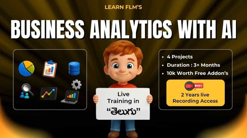 BUSINESS ANALYTICS With AI Course in Telugu | FLM | Frontlines Edutech